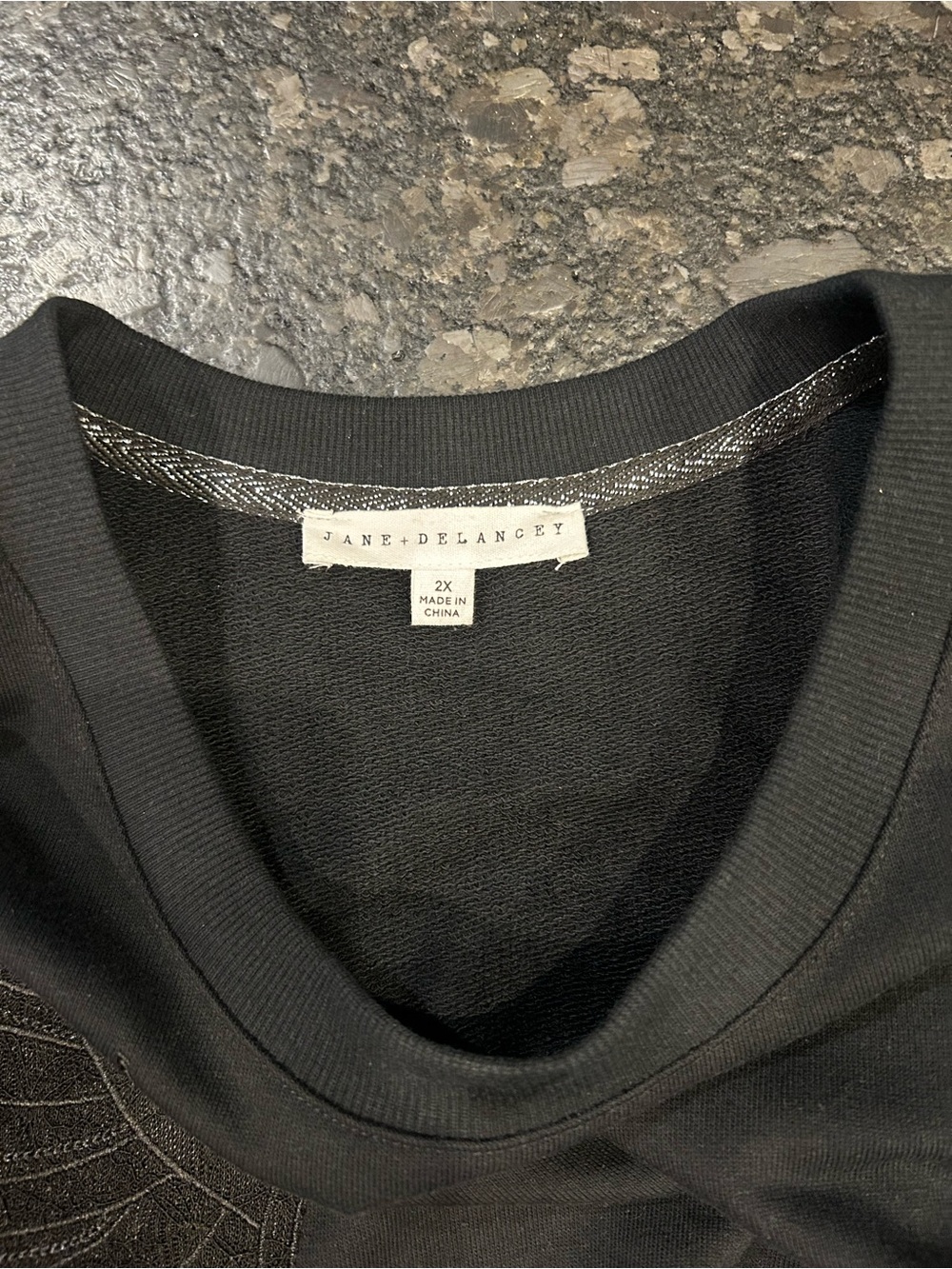Jane+Delancey French Terry Black Butterfly Embroidered Sweatshirt - Picture 5 of 8